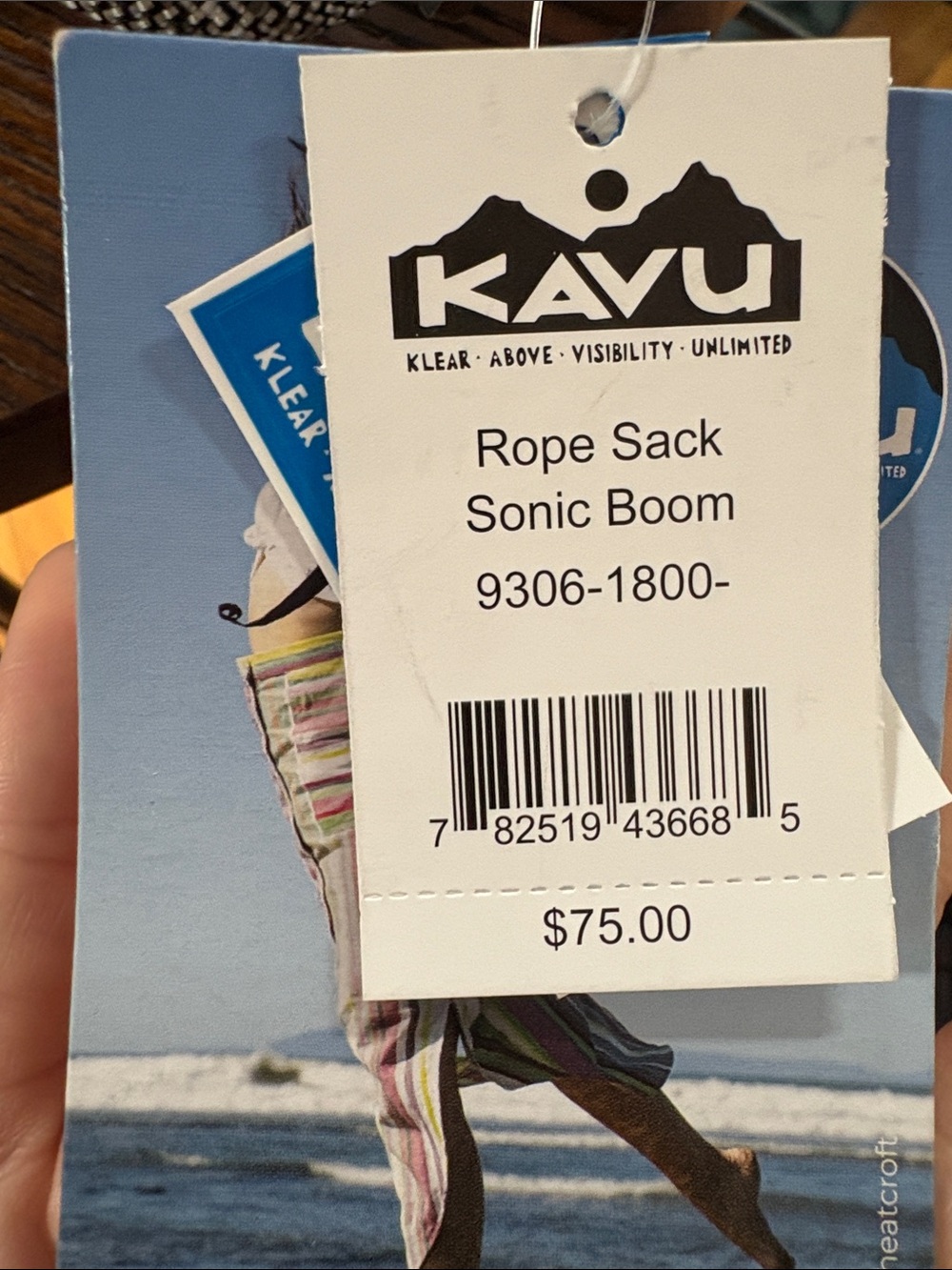 Kavu Tie-Dye Green and Black Sling Bag - Picture 3 of 3